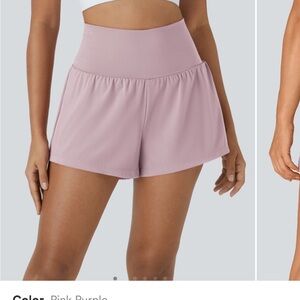 HALARA Women's High Waist Shorts - Pink Purple